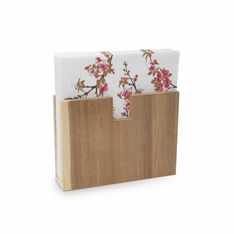 Acacia Wood Beverage Napkin Caddy