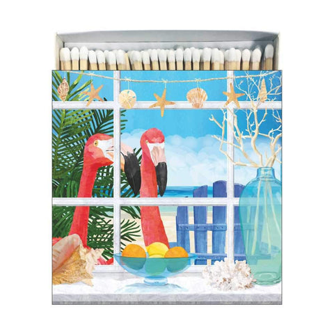 Oceanview Flamingos Matches, Square