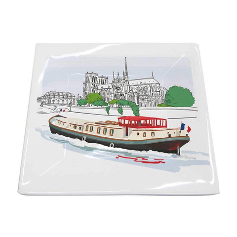 Bateau de Paris Square Plate, Small