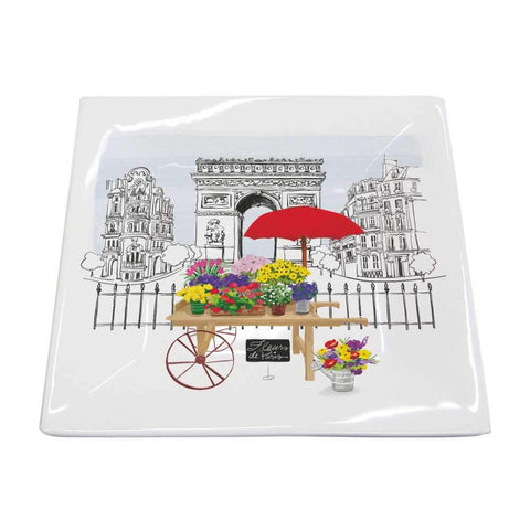 Fleur de Paris Square Plate, Small