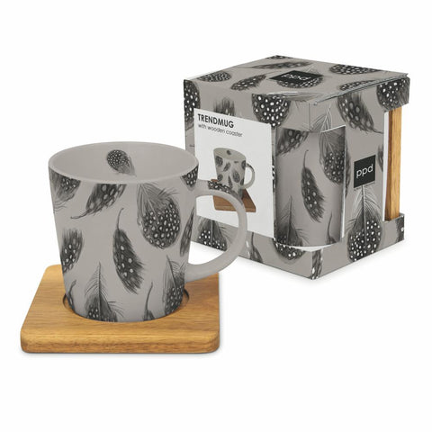 Feathers Gift-boxed mug with coaster