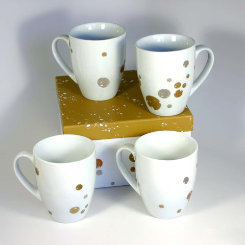 24K Gift Boxed 4 Mug Set