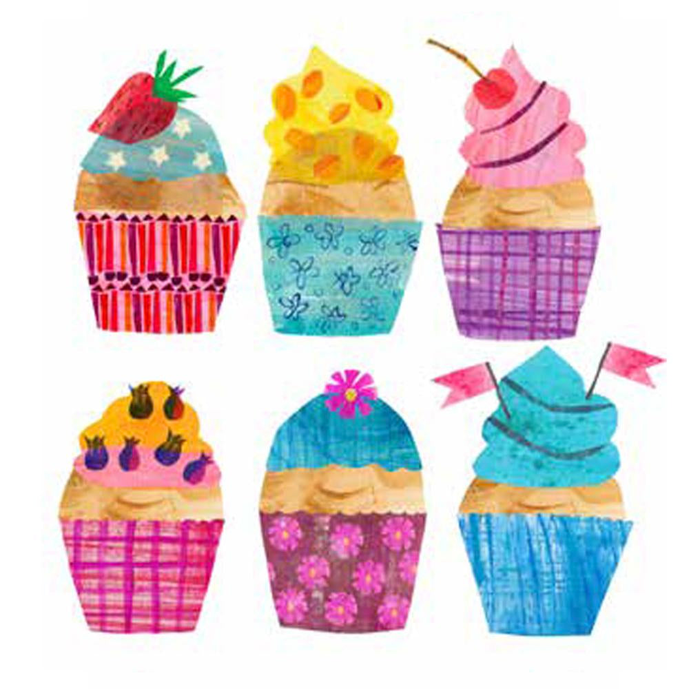 Cupcake Collage Beverage Napkins