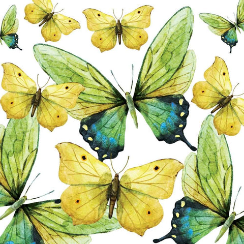 Green Butterflies Napkins