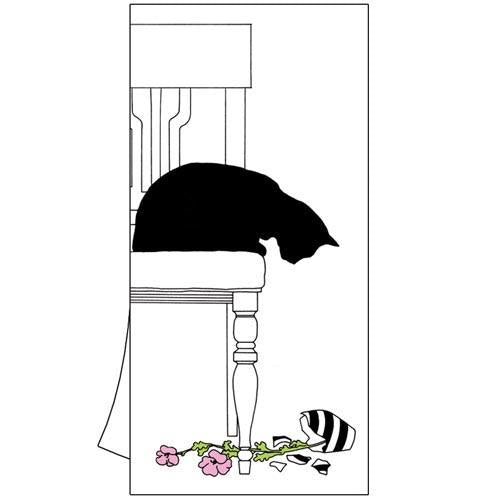 When Black Cats Prowl Kitchen Towel