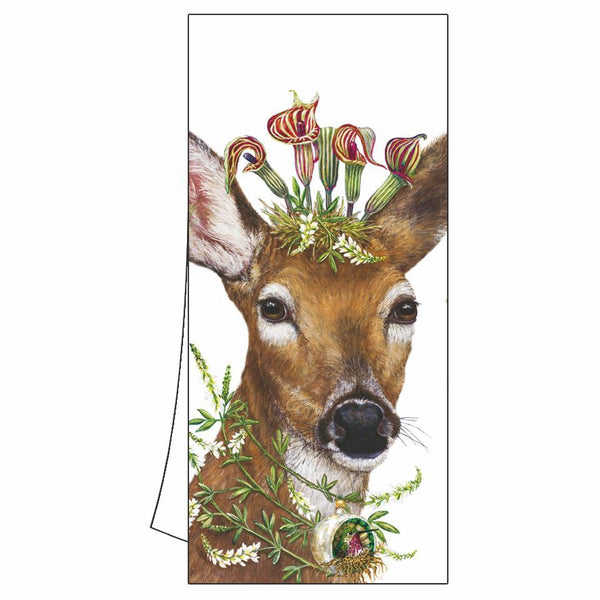 Christmas Deer Kitchen Hand Towels - Group Therapy Wine