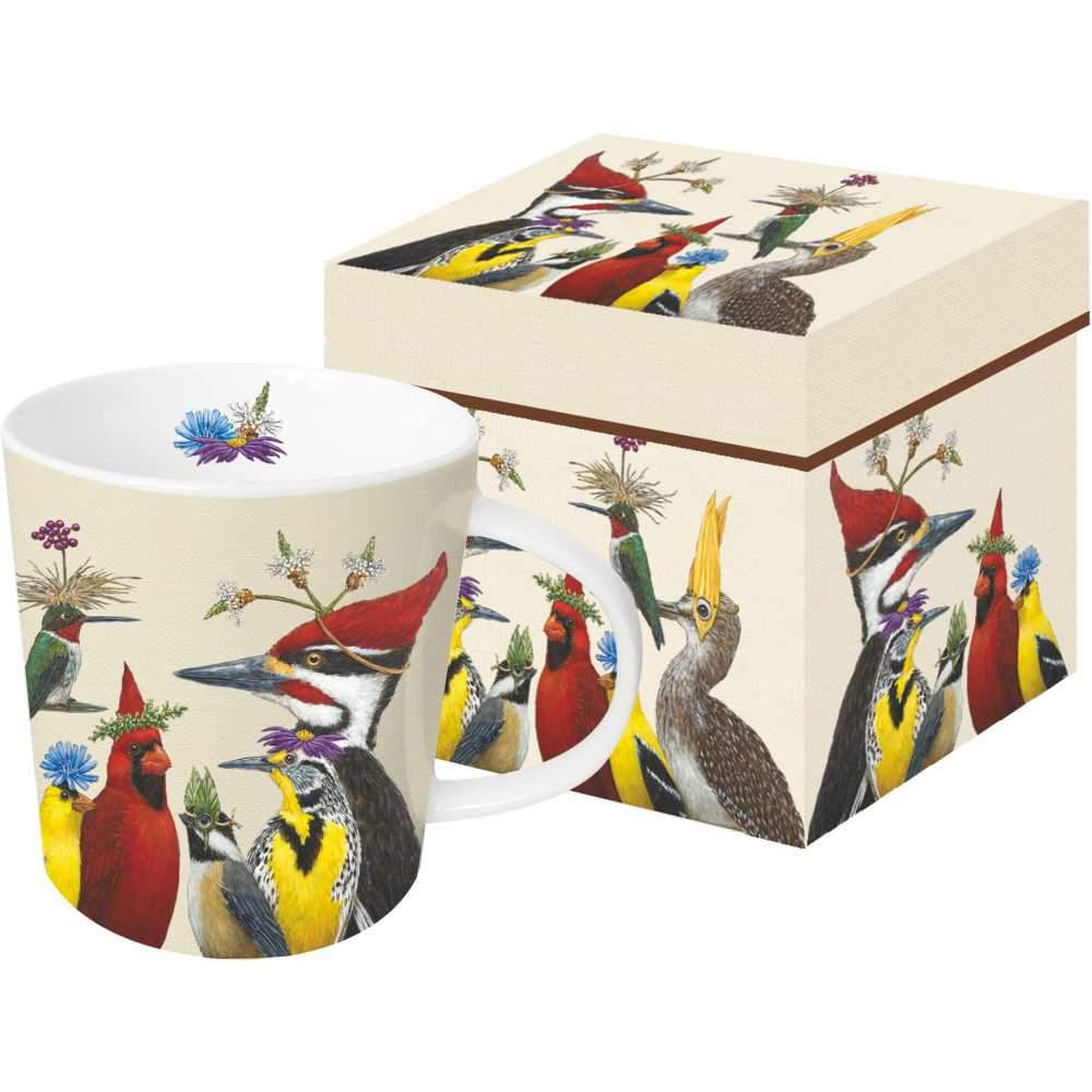 Feathers Gift-boxed mug with coaster