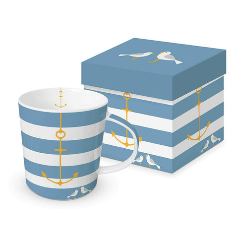 Paperproducts Design 602348 Reggie Gift Boxed Mug, 13.5 oz, Blue